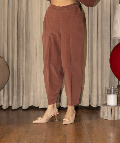 Olena Co-ord Pant Set Rust Flora