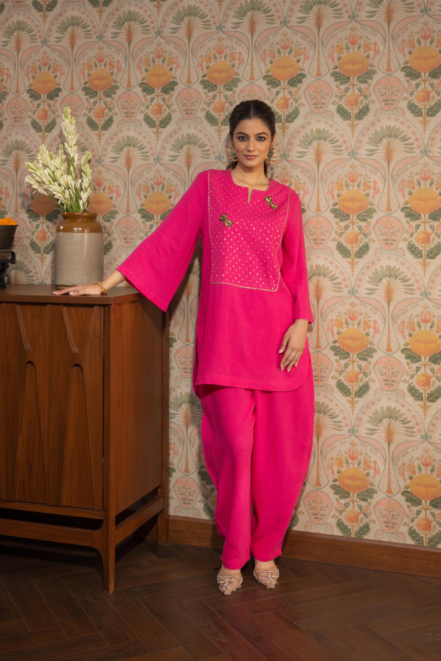 ALORA BUTTERFLY - KURTA SET PINK