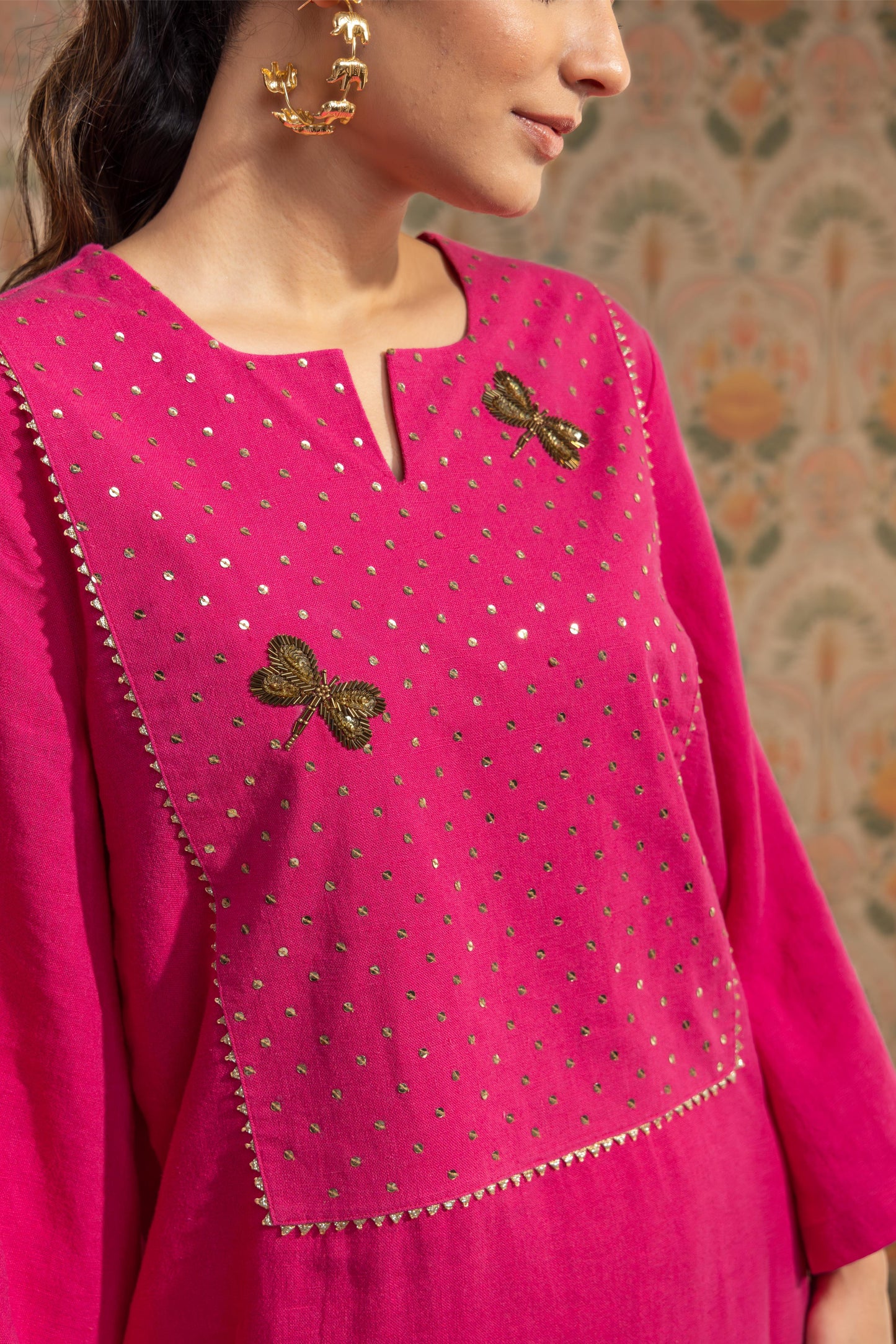 ALORA BUTTERFLY - KURTA SET PINK