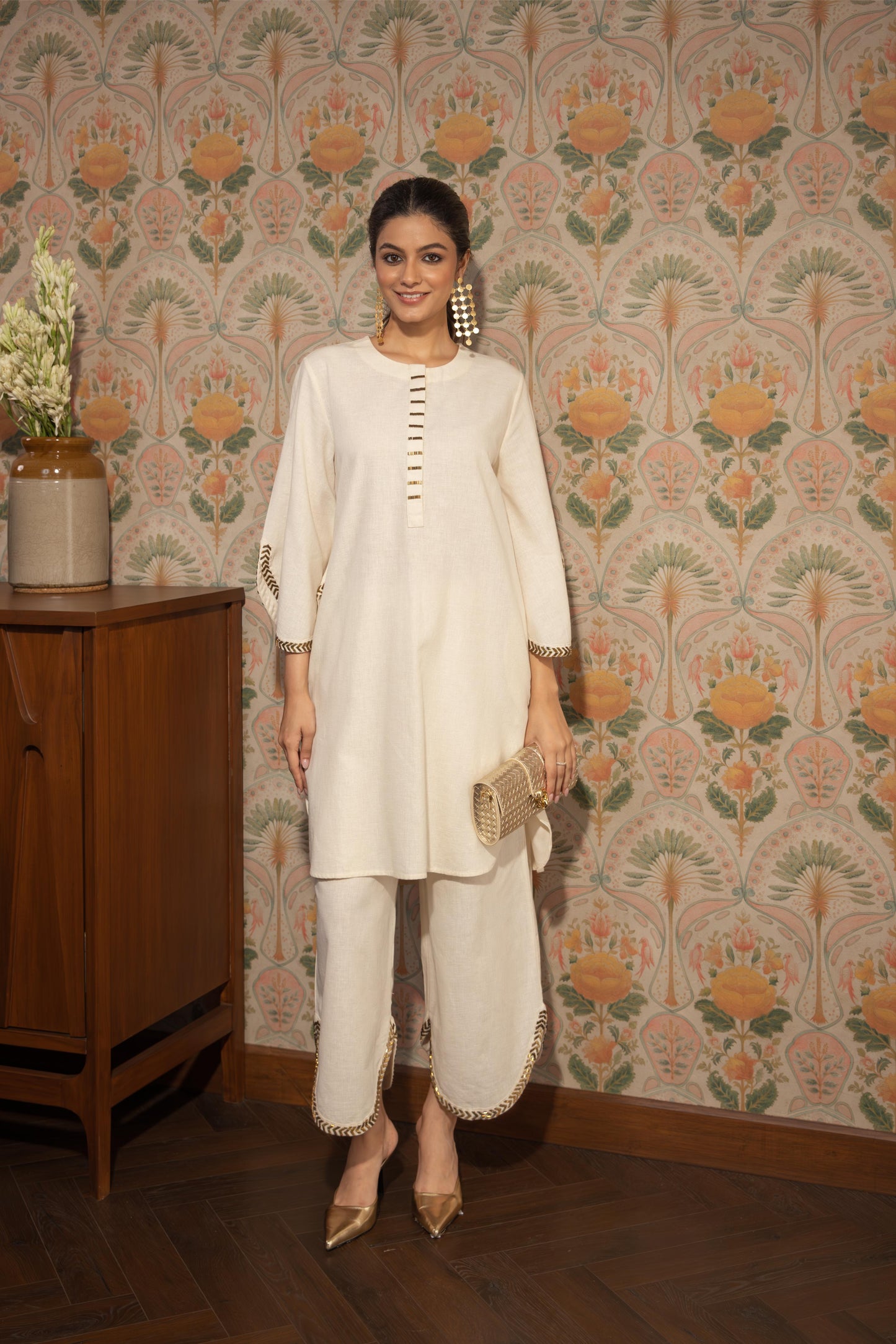NOOR - KURTA AND PANT SET IVORY