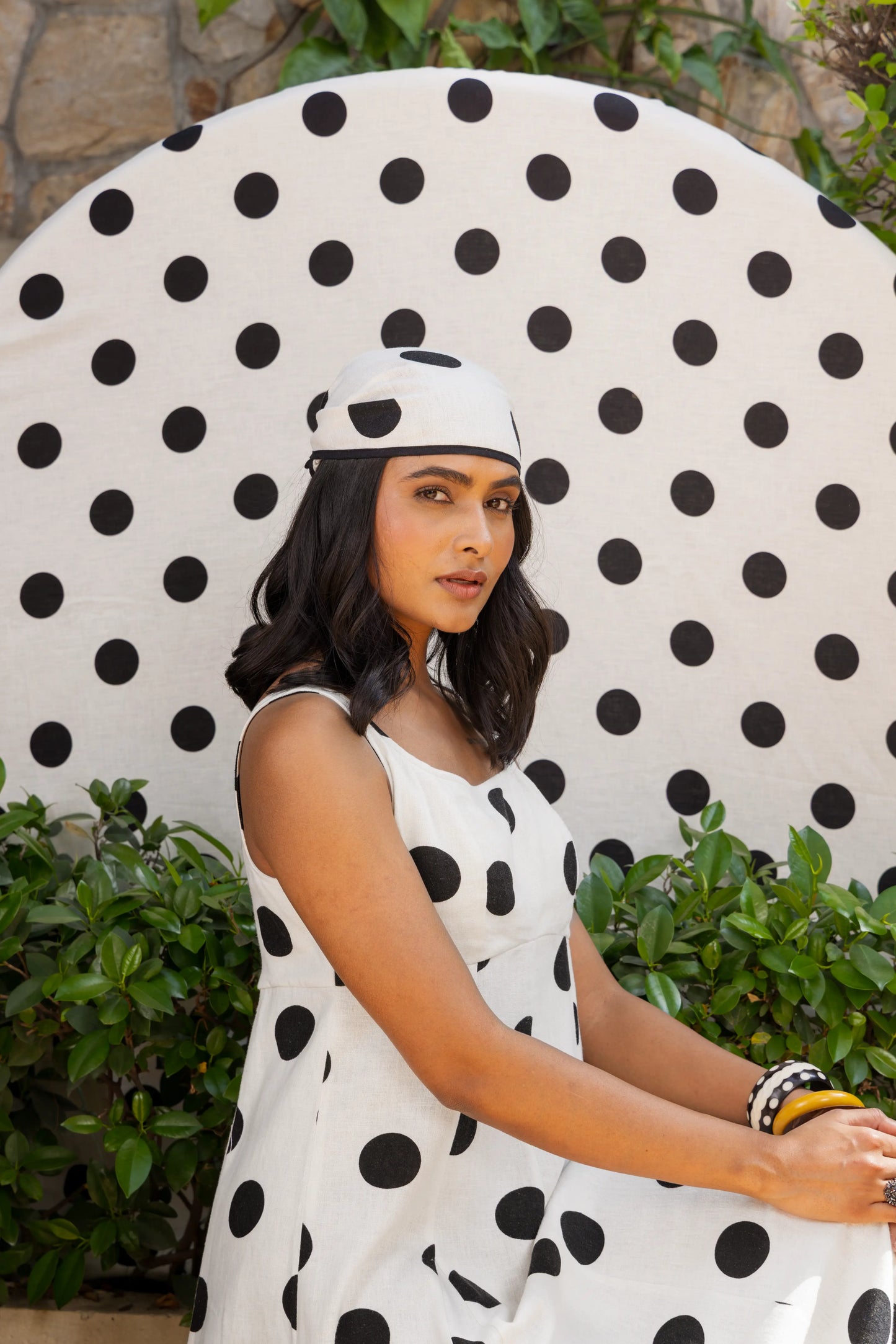 Breeze Dress Polka Dots Black White