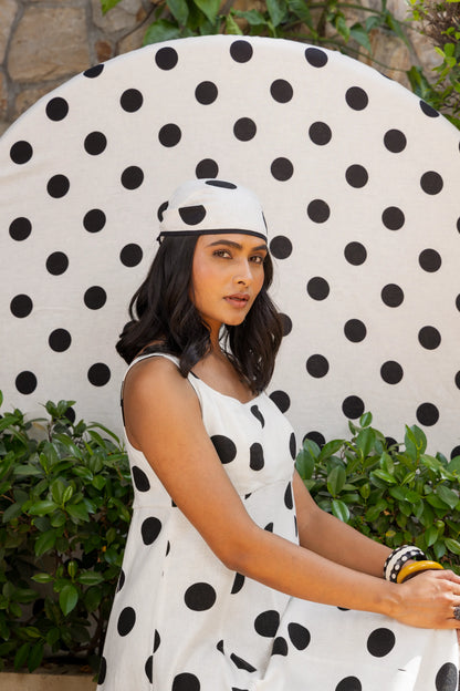 Breeze Dress Polka Dots Black White