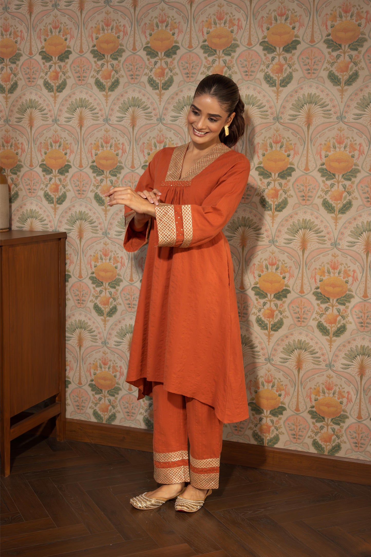 NIA - KURTA AND PANT SET RUST