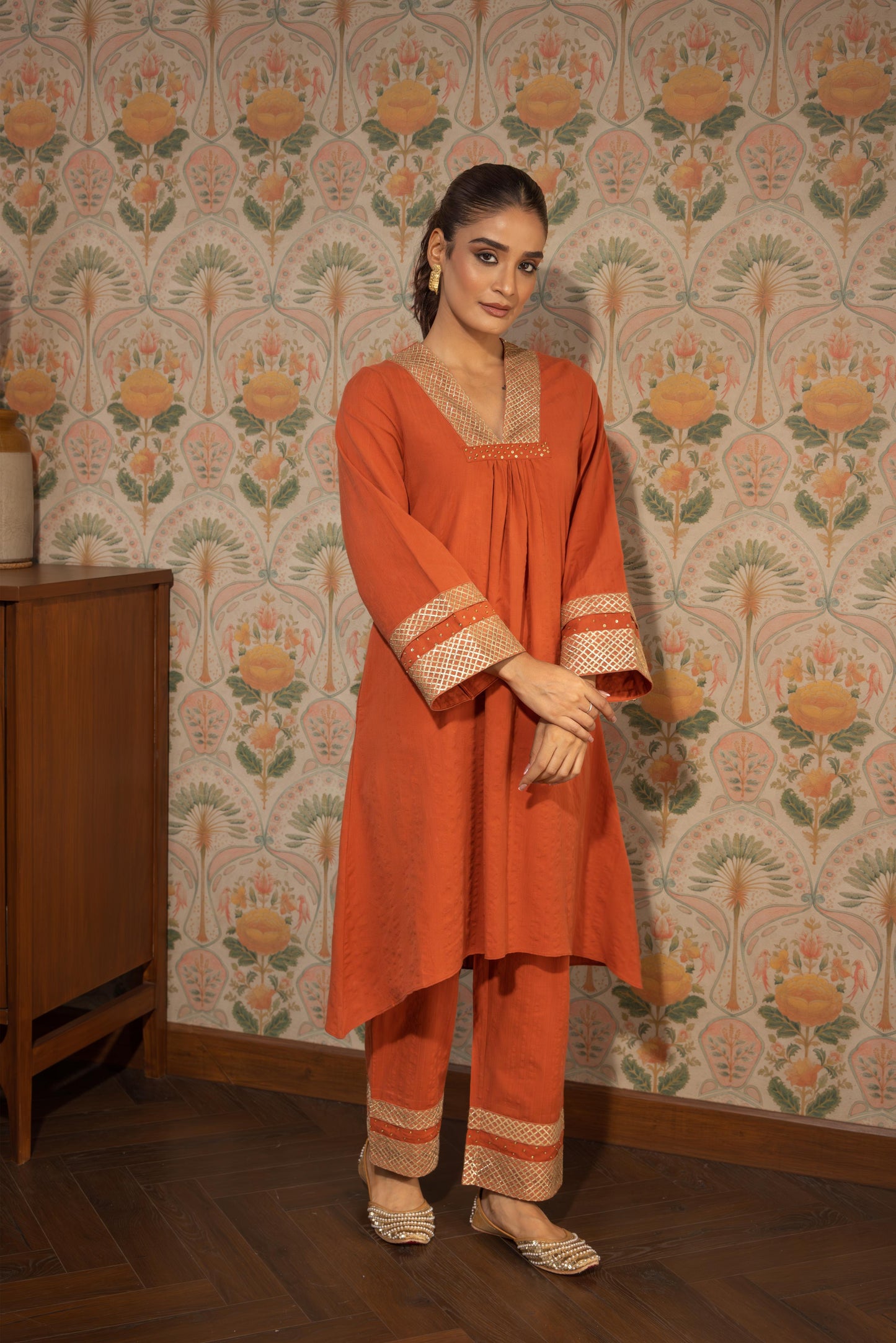 NIA - KURTA AND PANT SET RUST