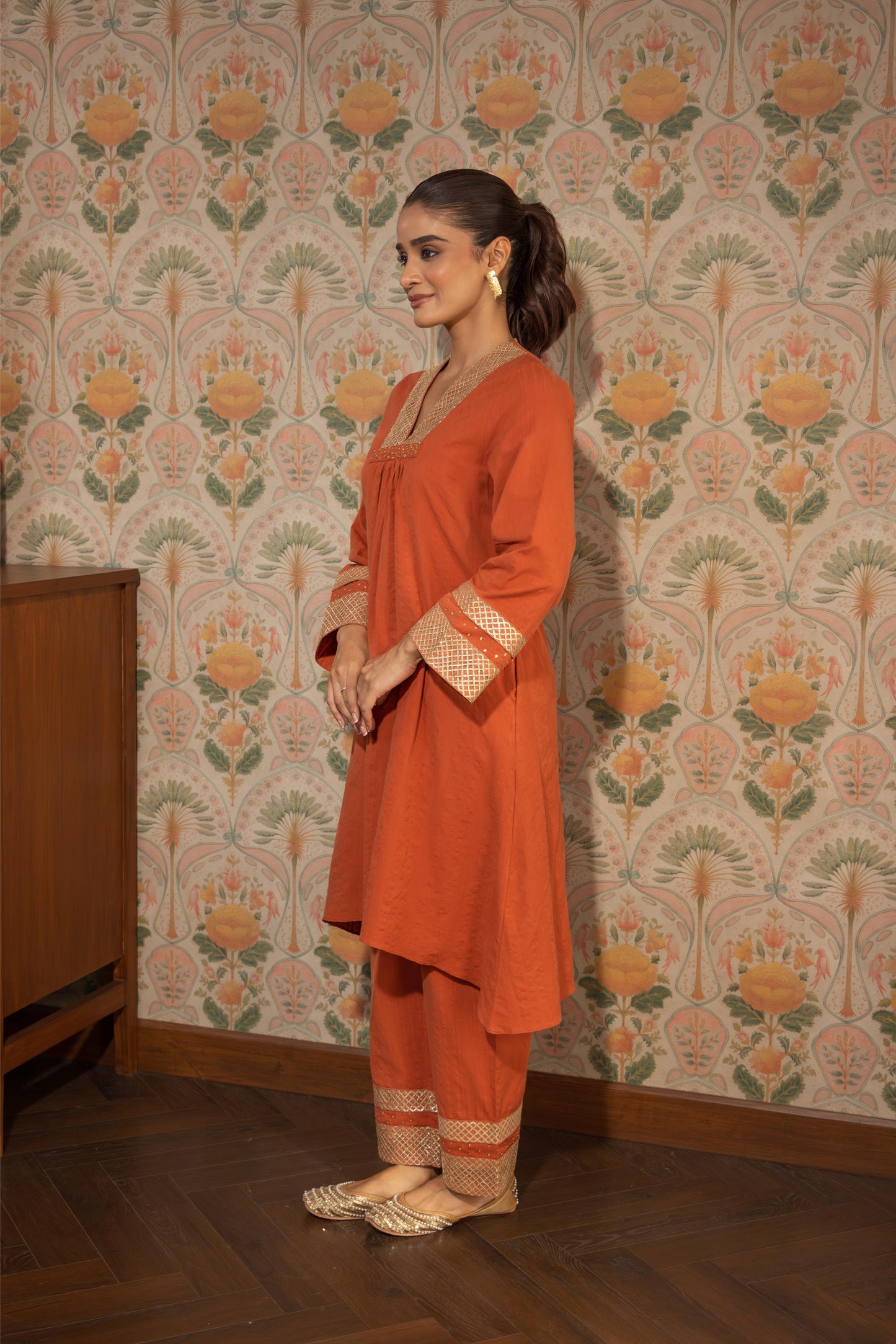 NIA - KURTA AND PANT SET RUST