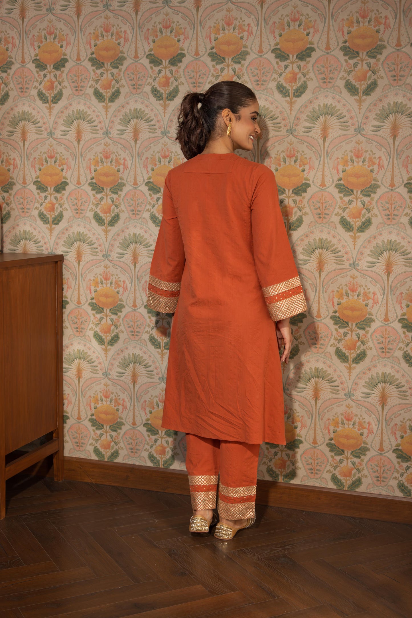 NIA - KURTA AND PANT SET RUST