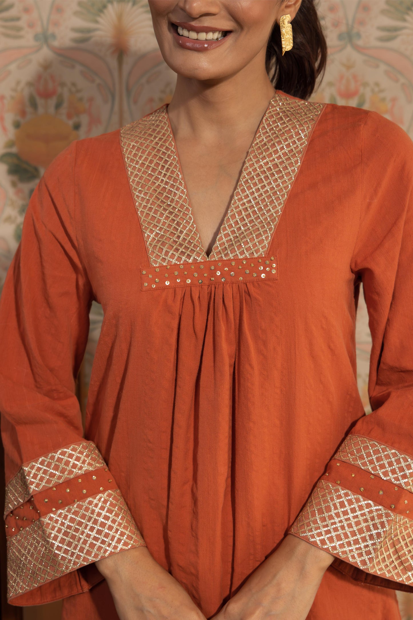 NIA - KURTA AND PANT SET RUST