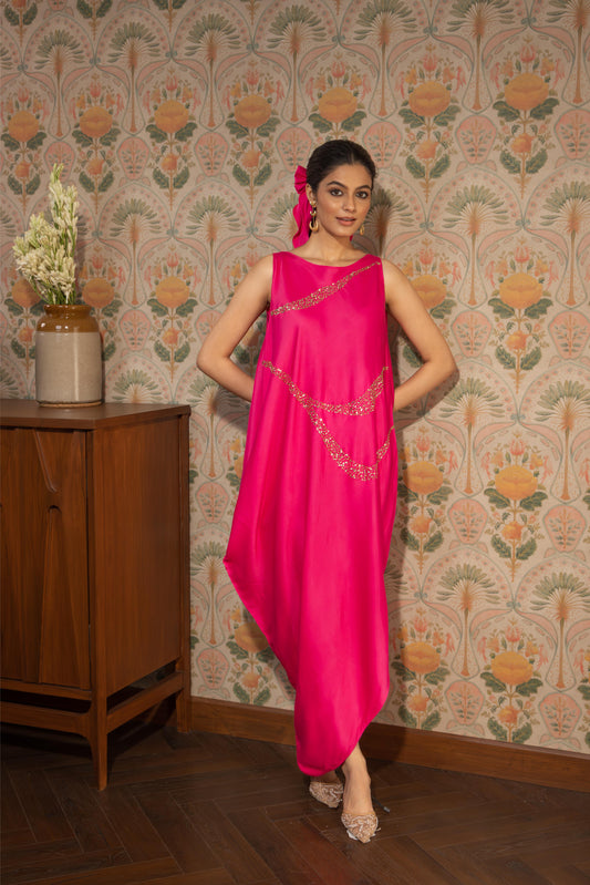 STARLIGHT - COWL DRESS BLUSH
