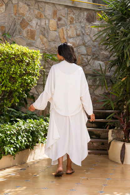 Eva Edge Dress White Dot Boota