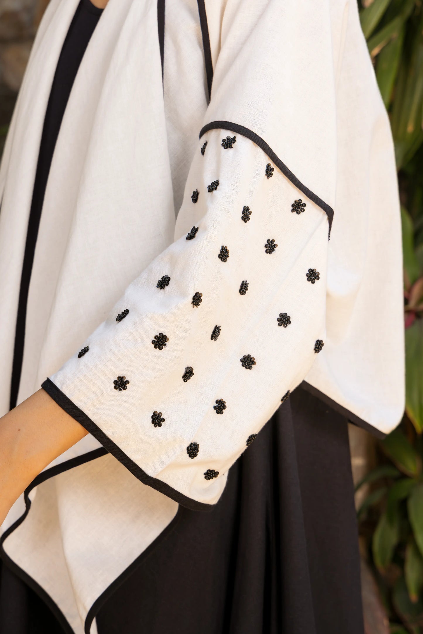 Eva Edge Dress Black And White Dot Boota