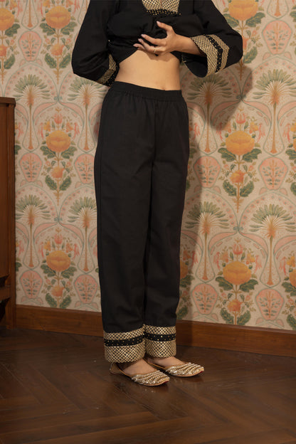 NIA - KURTA AND PANT SET BLACK