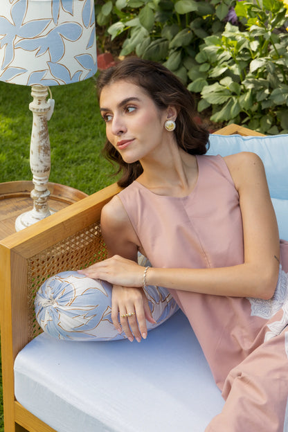 Halo Dress Light Pink Big Rose