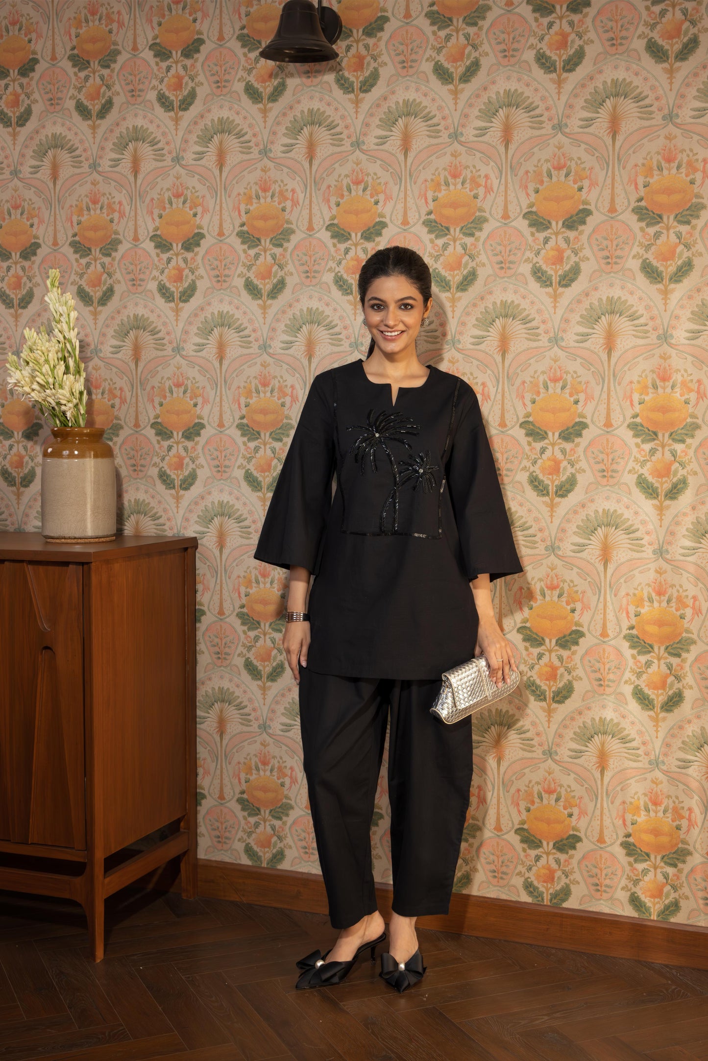 ALORA PALMS - KURTA SET BLACK