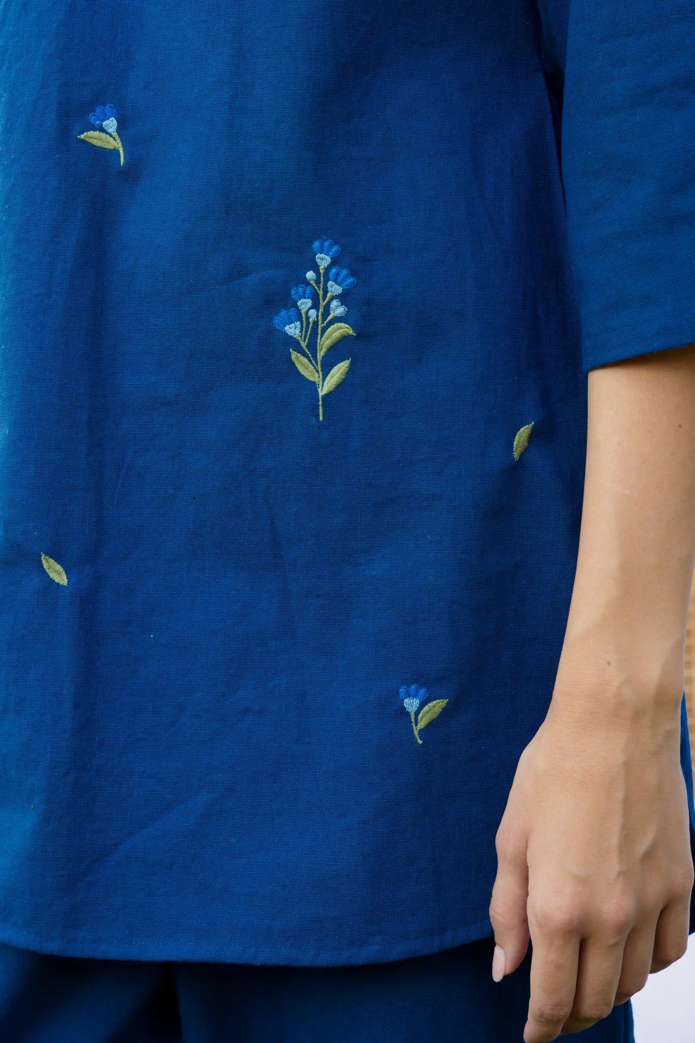 Veya Co-ord Pant Set Blue Petal Garden