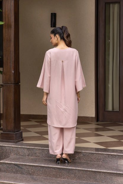Ira Kurta Pant Set Light Pink Ring Buta