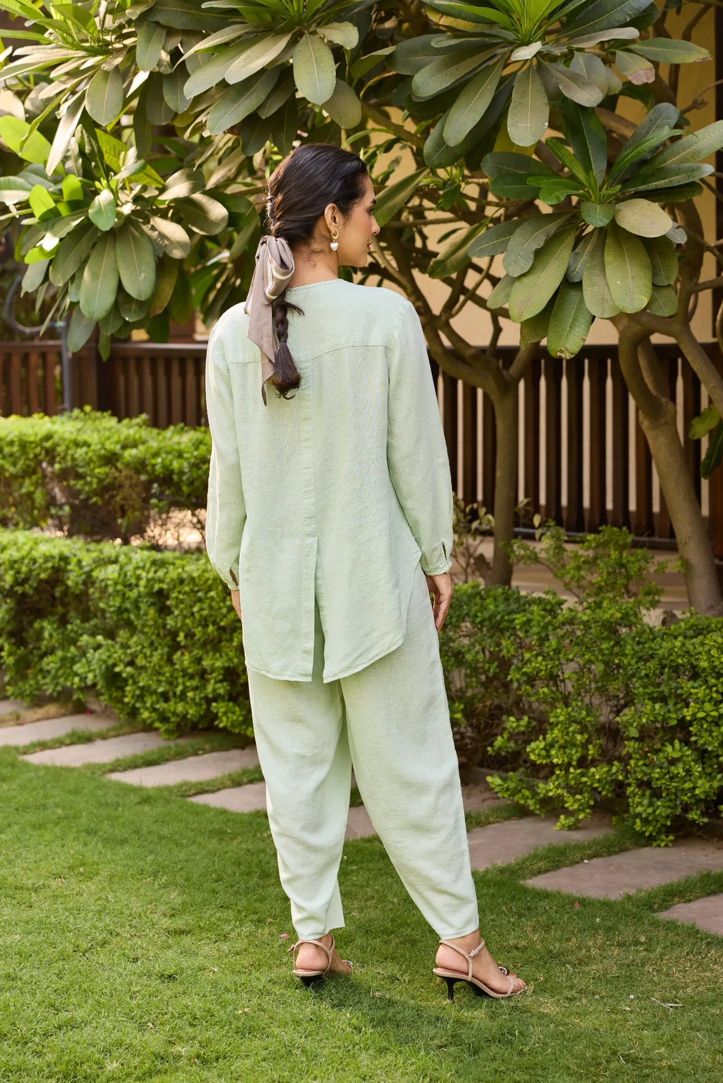 Olena Co-ord Pant Set Light Green Toucan