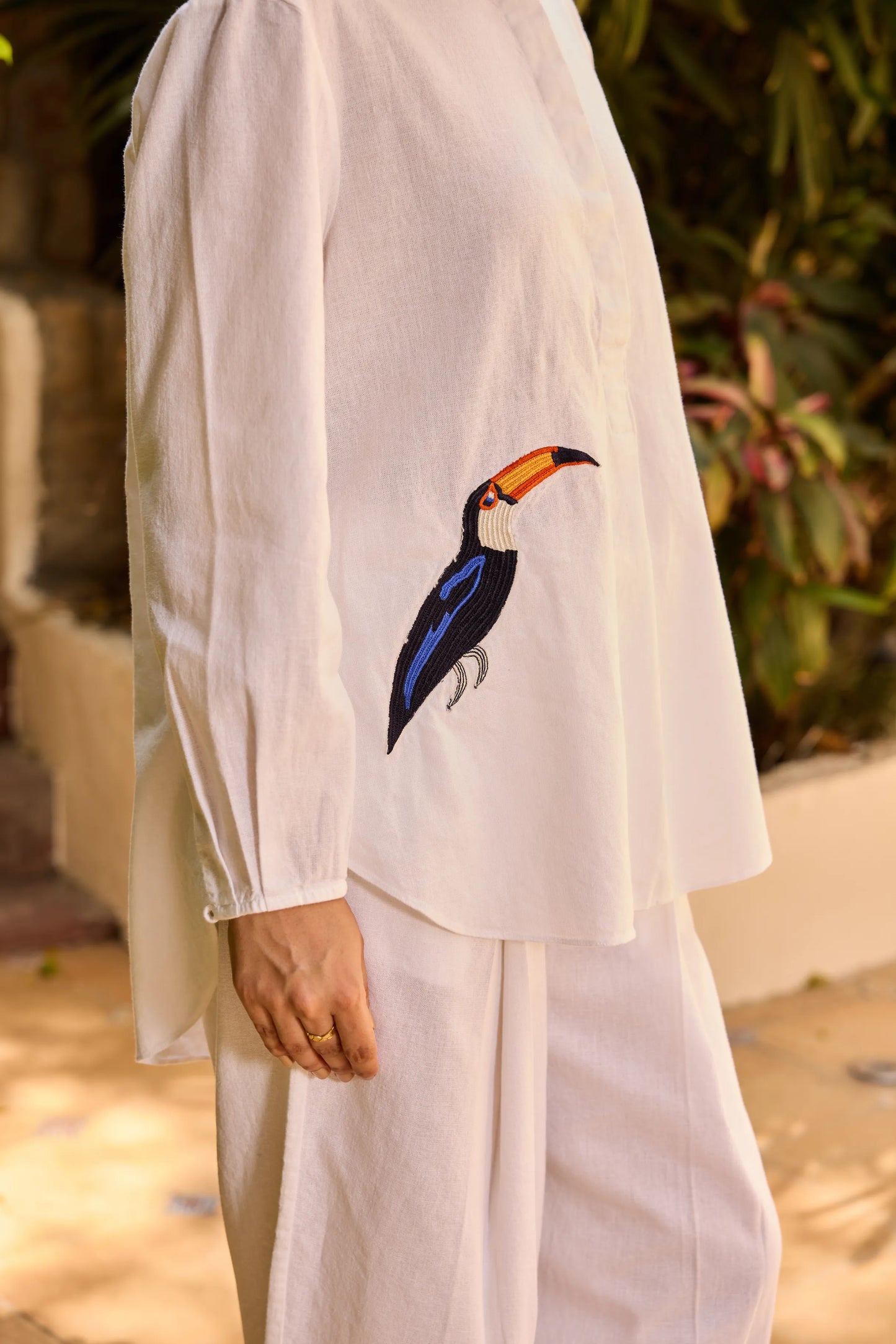 Olena Co-ord Pant Set White Toucan