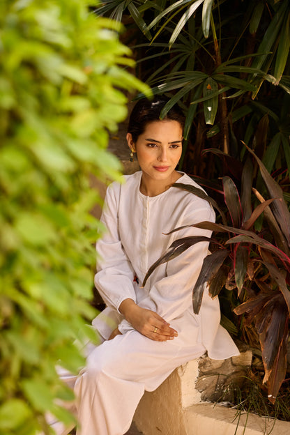Olena Co-ord Pant Set White Toucan