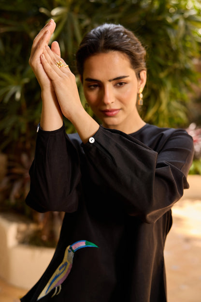 Olena Co-ord Pant Set Black Toucan