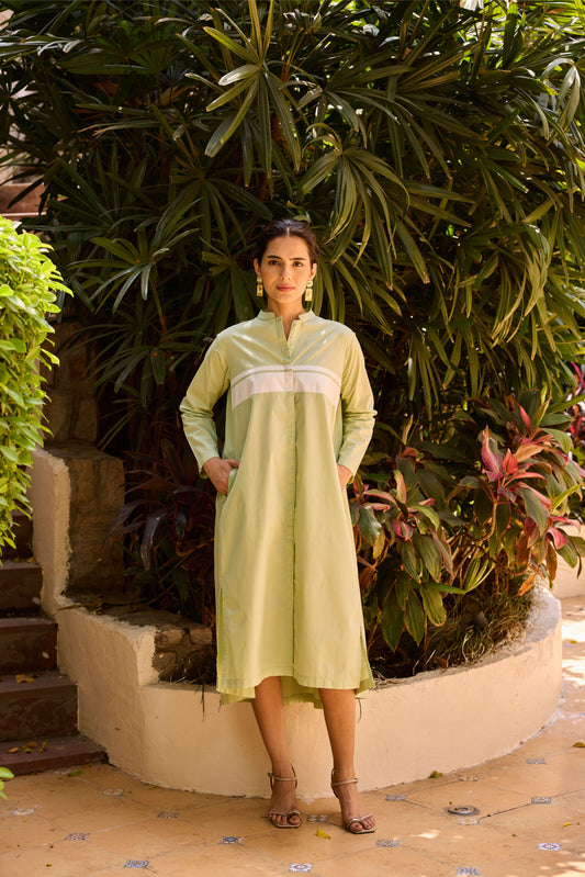 Lily Kurta Dress - Sage Green