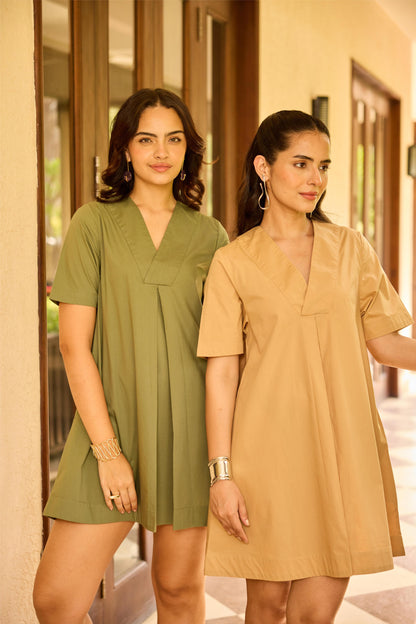 Joyce Skater dress - Olive Green