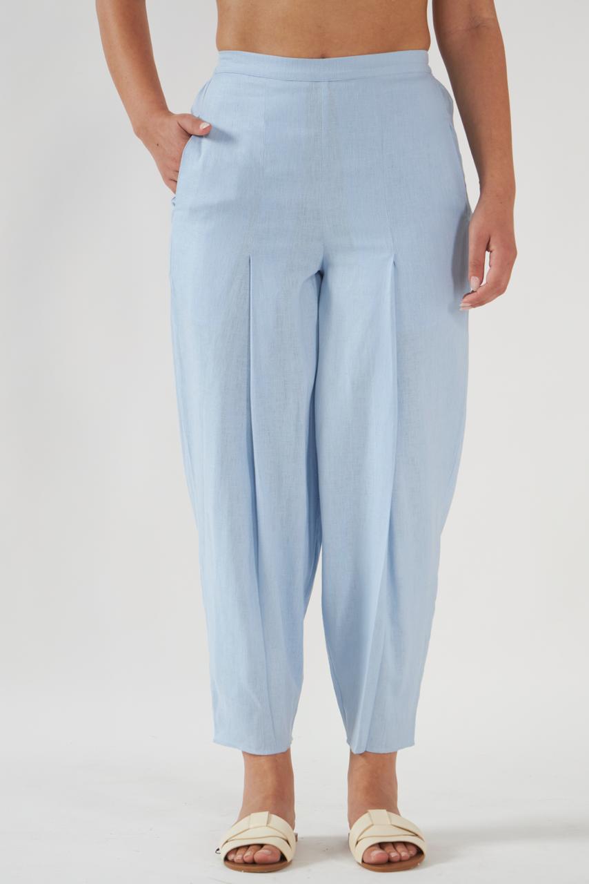 Florian Co-ord Pant Set Light Blue Anchor Thread Flower