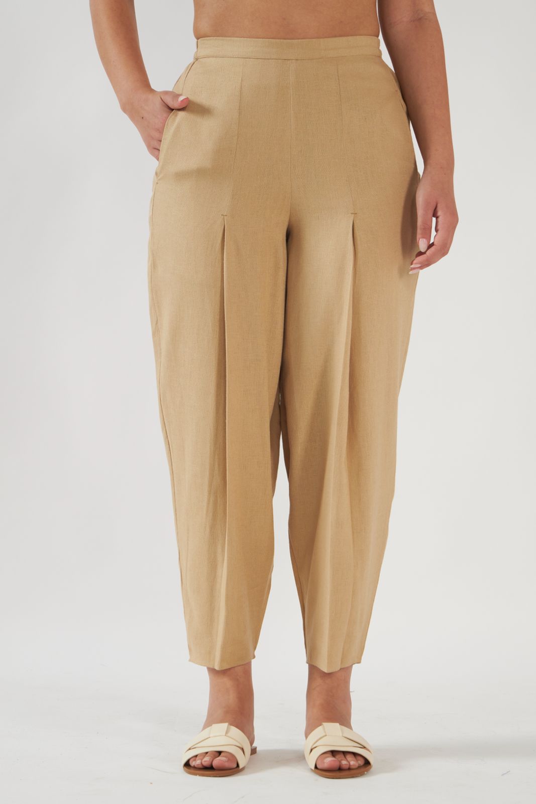 Florian Co-ord Pant Set Beige Anchor Thread Flower