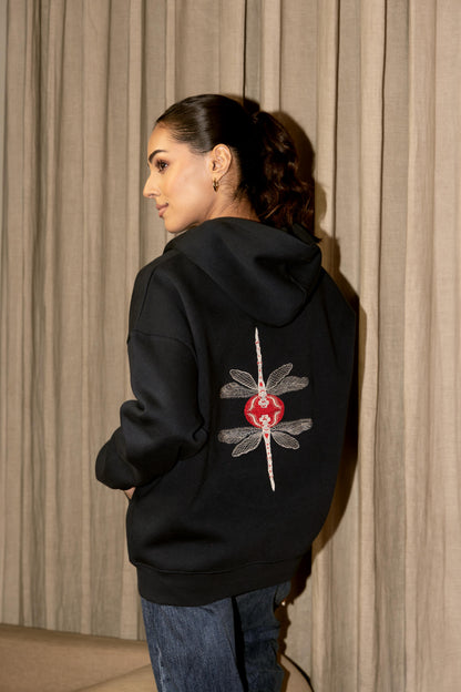 Flex Sweat Shirt Black Twin Dragonfly