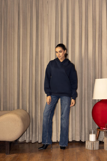 Flex Sweat Shirt Navy Hen