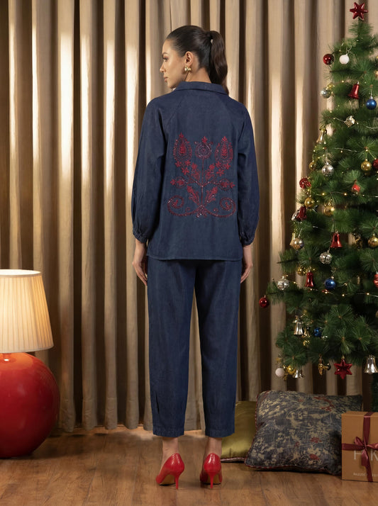 AURA BOHO - SHIRT DARK DENIM