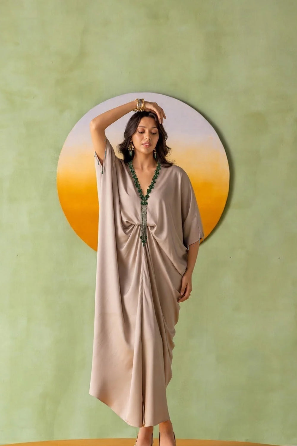 Twilight Kaftan Glam Gold Droplets