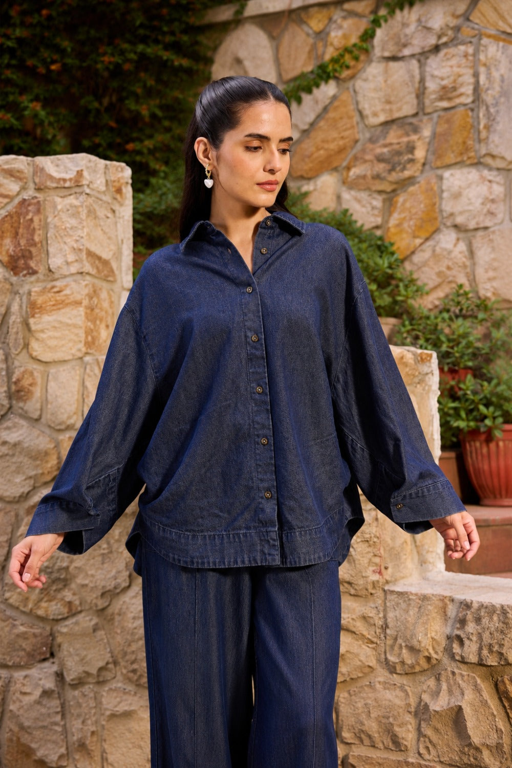 June Co-ord Pant Set Dark Wash