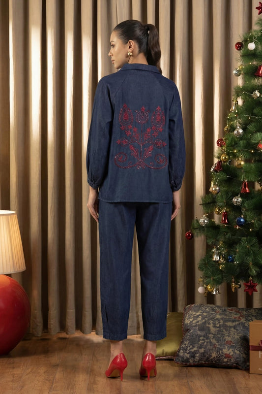 AURA BOHO - CO-ORD SET DARK DENIM