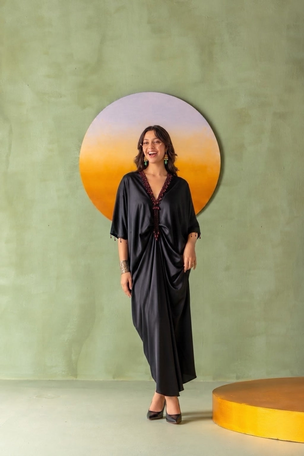 Twilight Kaftan Black Droplets